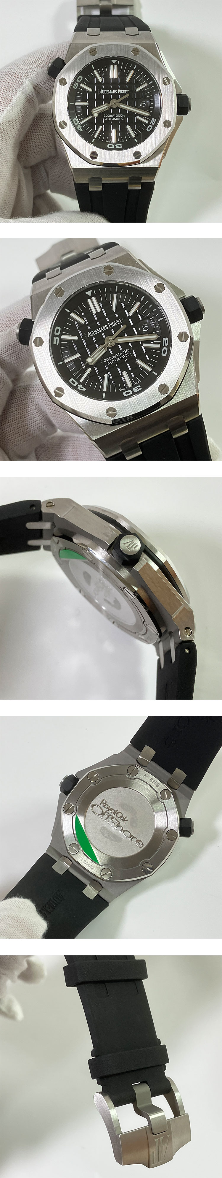 APSオーデマピゲコピー15703ST.OO.A002CA.01 ロイヤルオーク オフショア ダイバー  ブラック 42mm 【本物と見間違える】